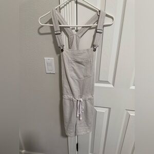 Cotton striped overalls